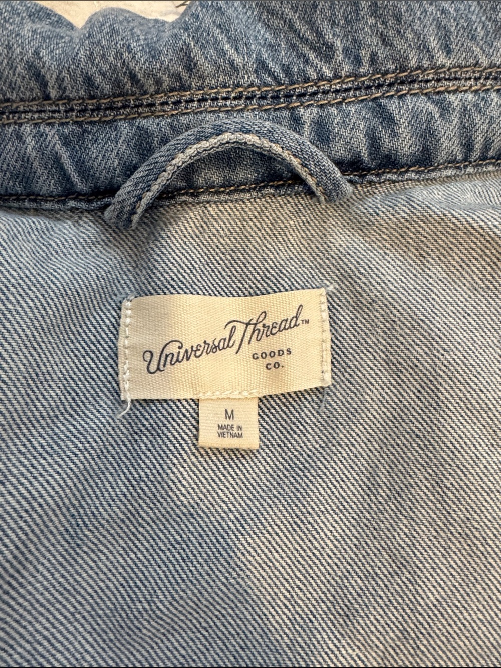 Universal Thread Light Blue Denim Jacket with Drawstring Waist - Picture 5 of 5